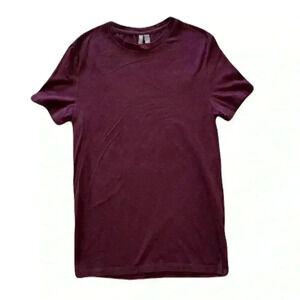 Women's ASOS Short Sleeve Maroon T Shirt Casual Lightweight Cotton Size Large